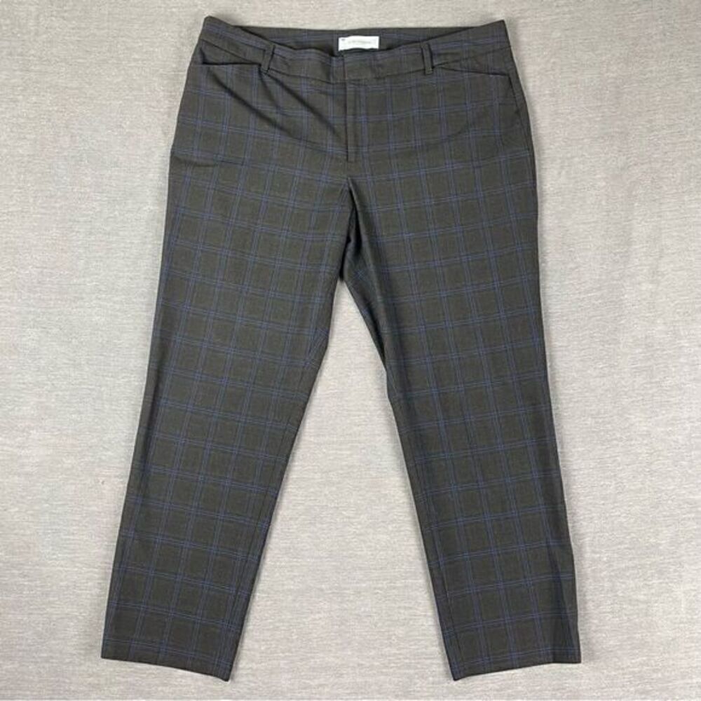 Gap Blue Gray Plaid Cropped Capri Stretch Dress Pants Women’s Size 12